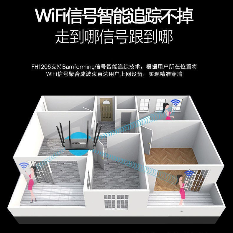 Беспроводной WiFi маршрутизатор с гигабитным портом высокопроизводительный через стену Wangzhen Wifi6 универсальный гигабит 5G-двухдиапазонный