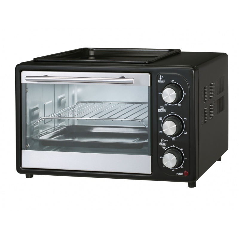 20L30L superior negro de alta calidad automático multi-función visual sin aceite para hornear Horno de convección casa inteligente