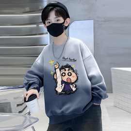 男童卫衣春秋款新款儿童秋装圆领中大童秋款衣服男孩宽松长袖上衣