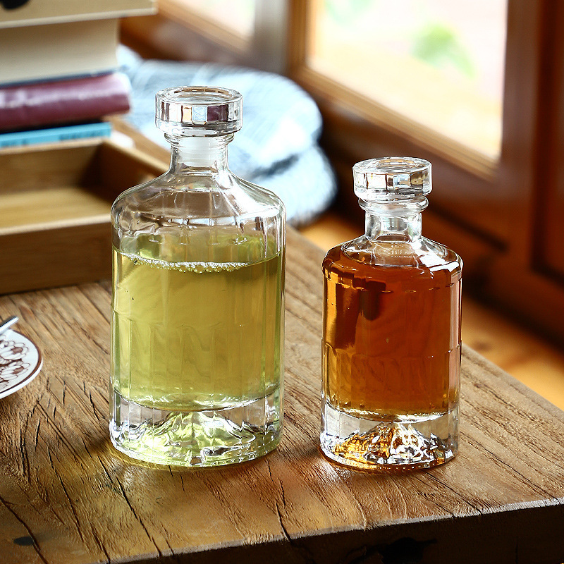 Guanshan Cold Brew Cup New Chinese Teahouse Creative Glass Bottle Wine Bottle Small Wine Glass Tray Set Packaging Container