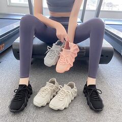 训练鞋女室内健身跳绳厚底瑜伽防滑减震轻便专用软底跑步机运动鞋