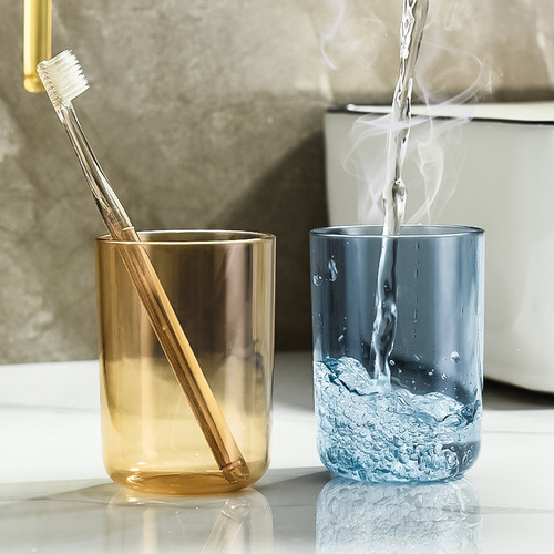 Household toothbrush rack bathroom punch-free wall hanging bathroom toothbrush holder mouthwash cup set multi-functional toothbrush