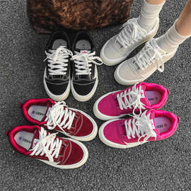 帆布鞋男女2024夏季新款学生韩版板鞋情侣款运动休闲鞋街拍板鞋潮