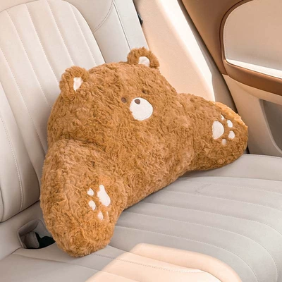 Car Cushion, Interior Accessories — Waist support - rabbit-fur-polished-bear-waist-support-light-coffee