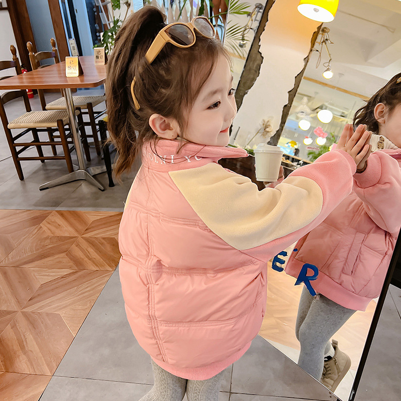 Chaqueta de invierno para niñas 2024 nuevo otoño e invierno chaqueta acolchada de algodón para niñas chaqueta cálida chaqueta acolchada para niñas chaqueta acolchada de invierno