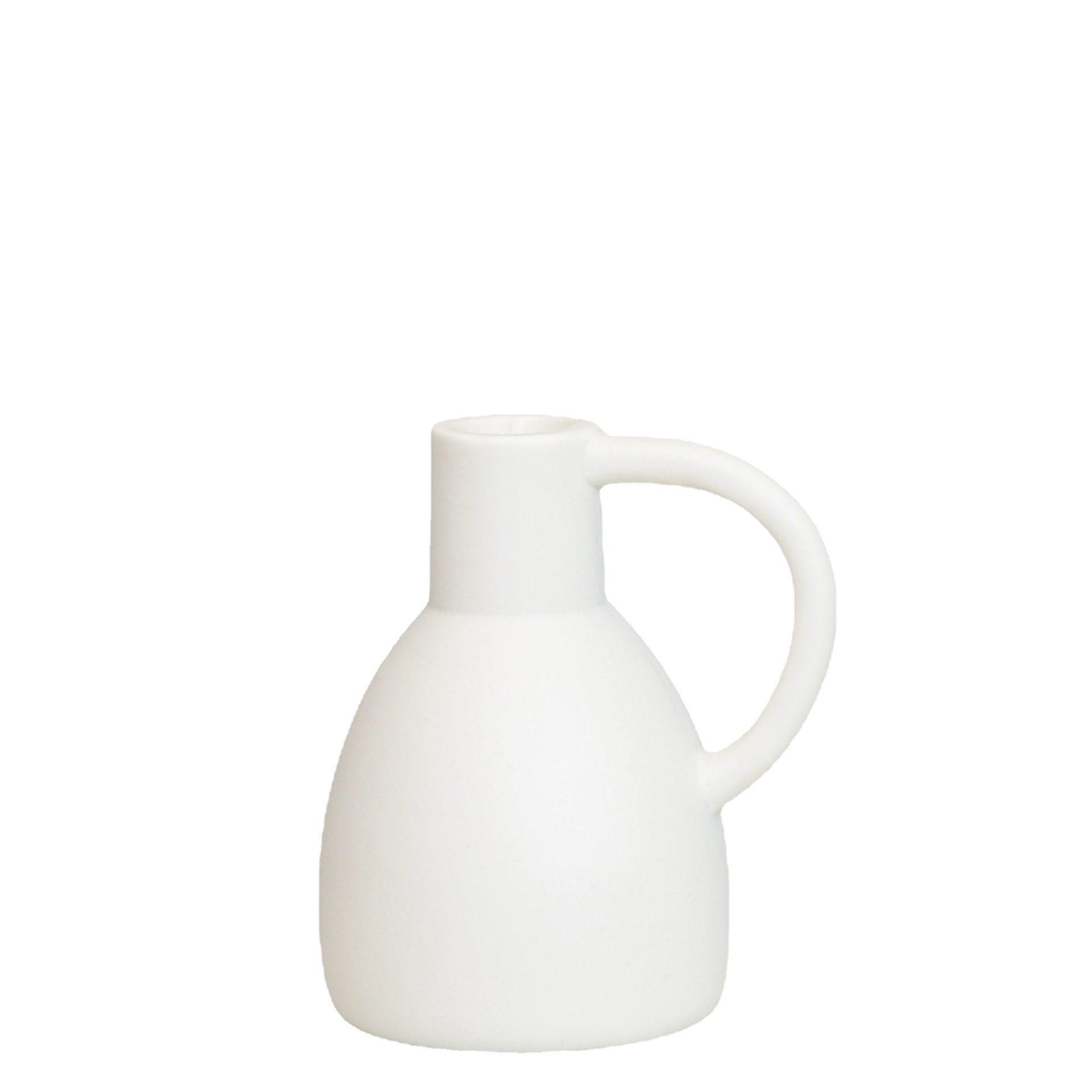 Moderno simple de una sola cabeza de estilo europeo romántico candelabro de cerámica decoración del hotel titular de la vela artesanía creativa