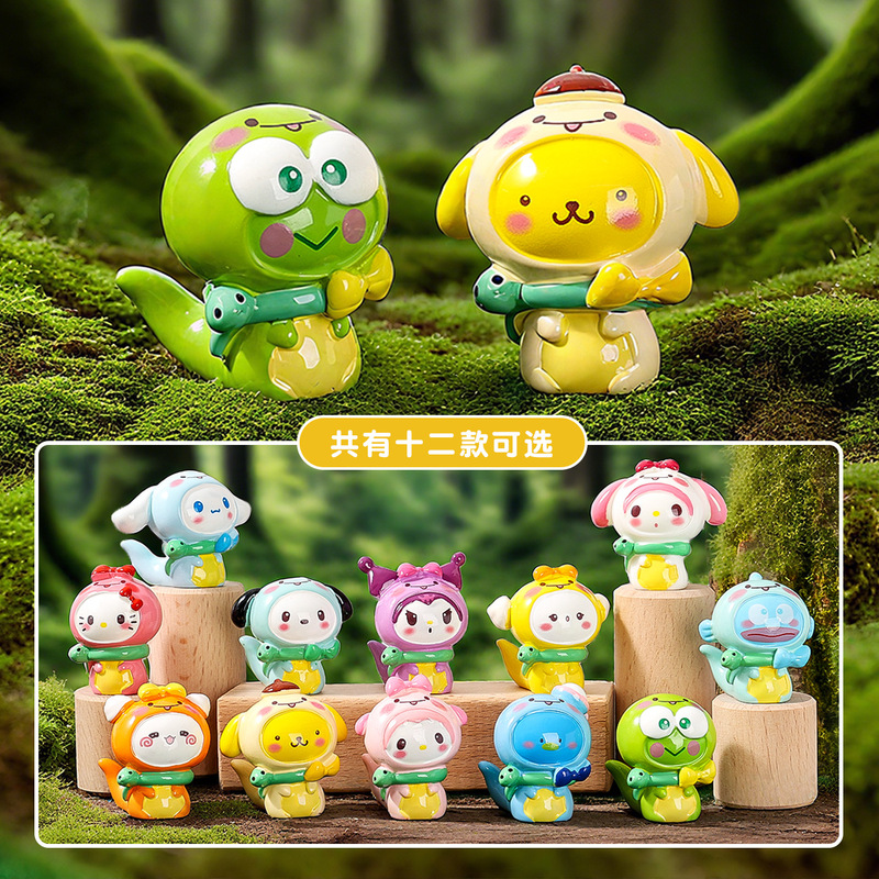 かわいいサンリオキャラクターのミニフィギュア、オフィスデスク用小物、樹脂工芸品、ブラインドボックスアクセサリー卸売|undefined