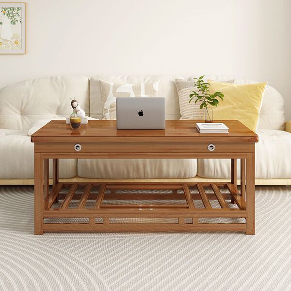 Solid wood fire table rectangular heating table foldable household…