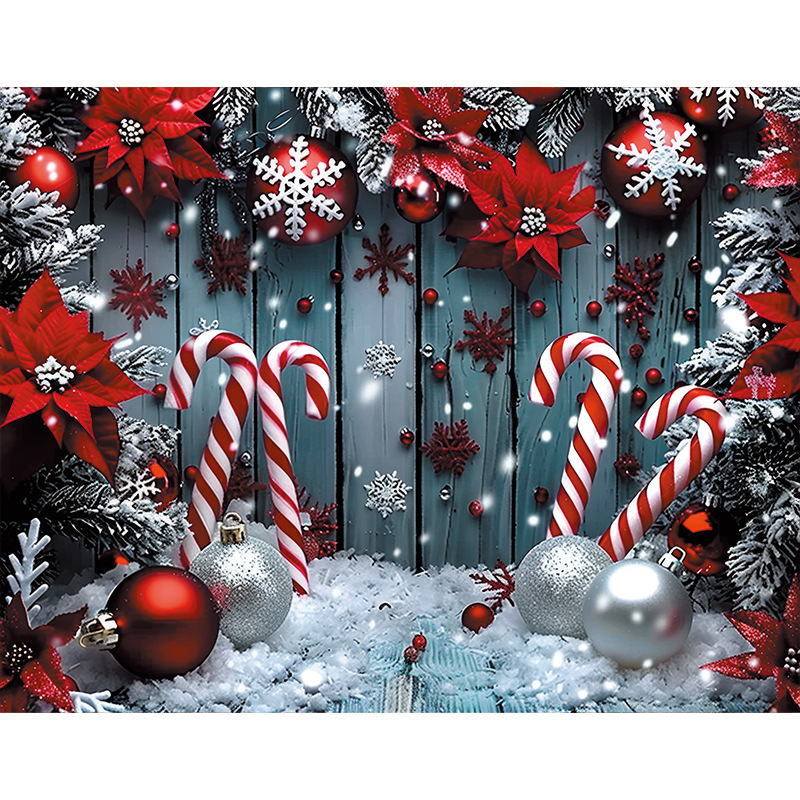 Tela de fondo de estudio de Navidad Actividades de Navidad Decoración de fiesta Tela de pared de fondo Escena de nieve de Navidad Tela colgante de fondo de foto