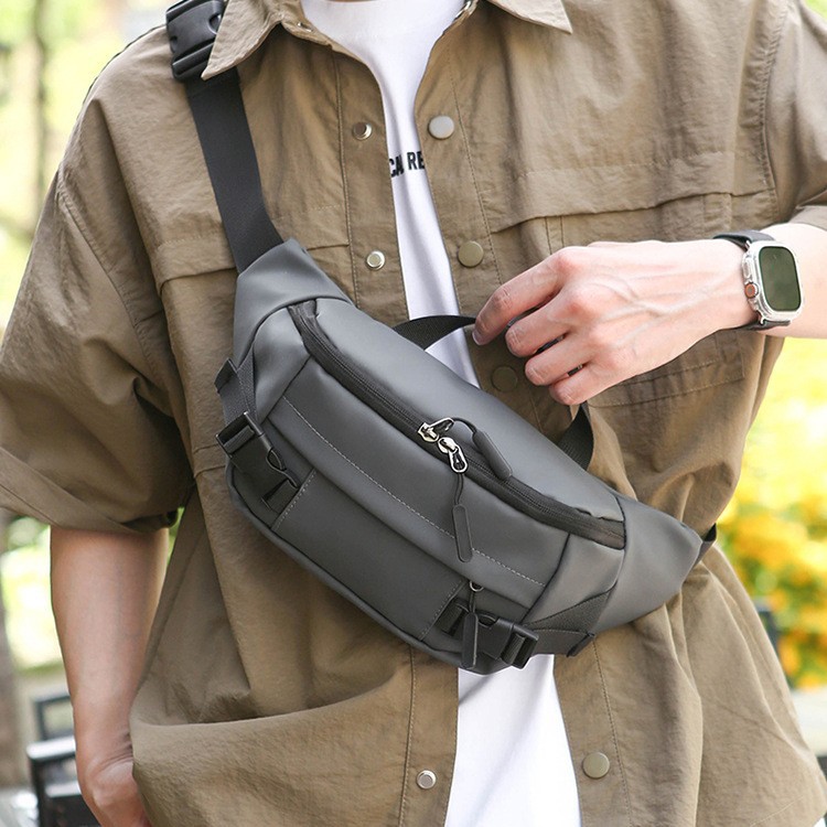 Korean Style Functional Chest Bag Men's Trendy Sports Style Shoulder Bag Outdoor Cycling Crossbody Bag Waist Bag Lightweight Handbag