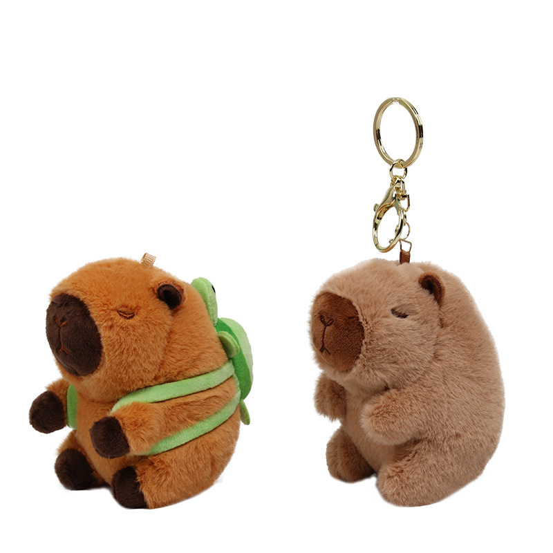 Turtle Capybara Doll Keychain Pendant Internet Celebrity Capybara Ugly Pendant Cute Bag Pendant Doll Machine Doll