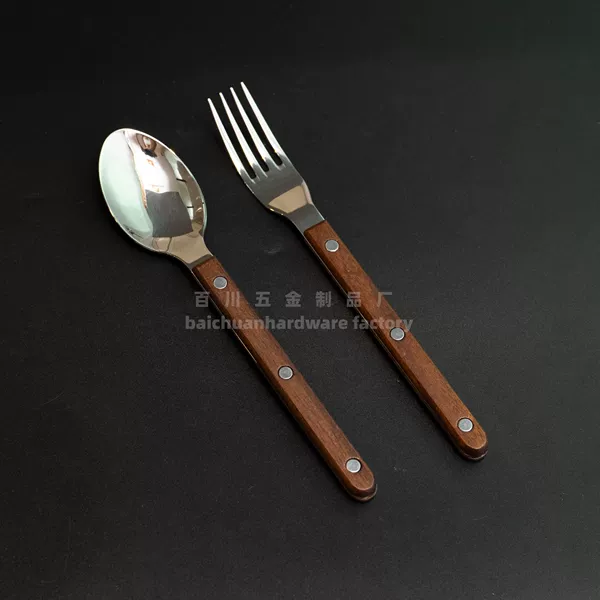 One tea spoon + one tea fork each