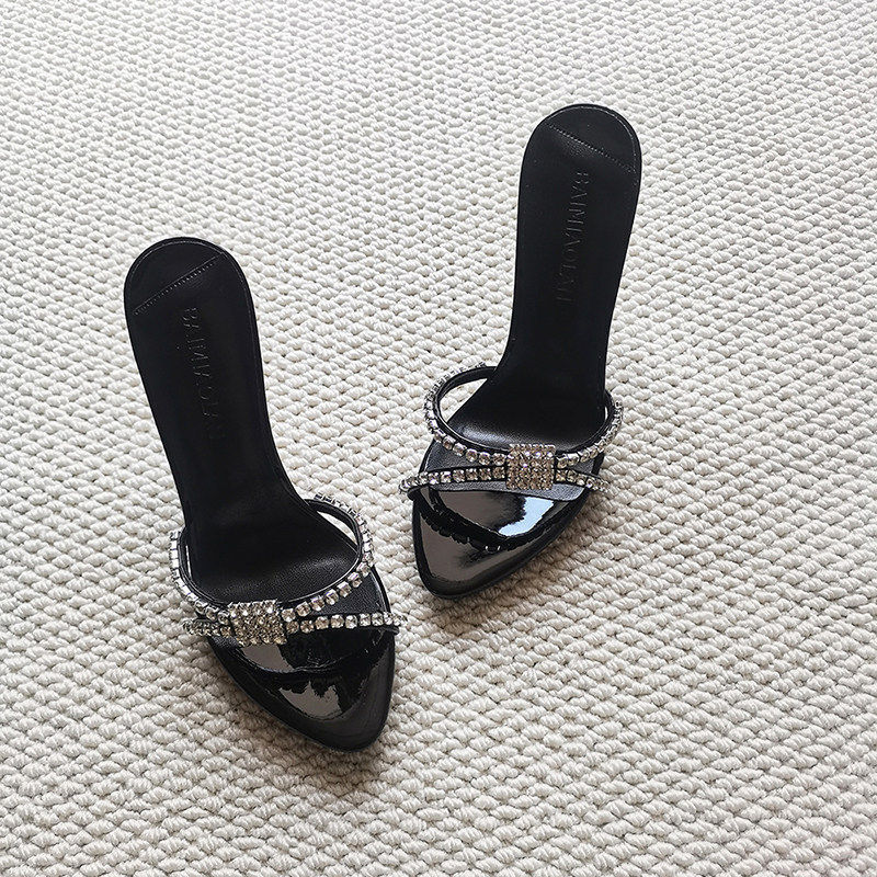 2026 Summer New Rhinestone Open-Toe Sandals For Women, Thin Heel High Heels, French Style High-Heeled Slippers_vogvips.com