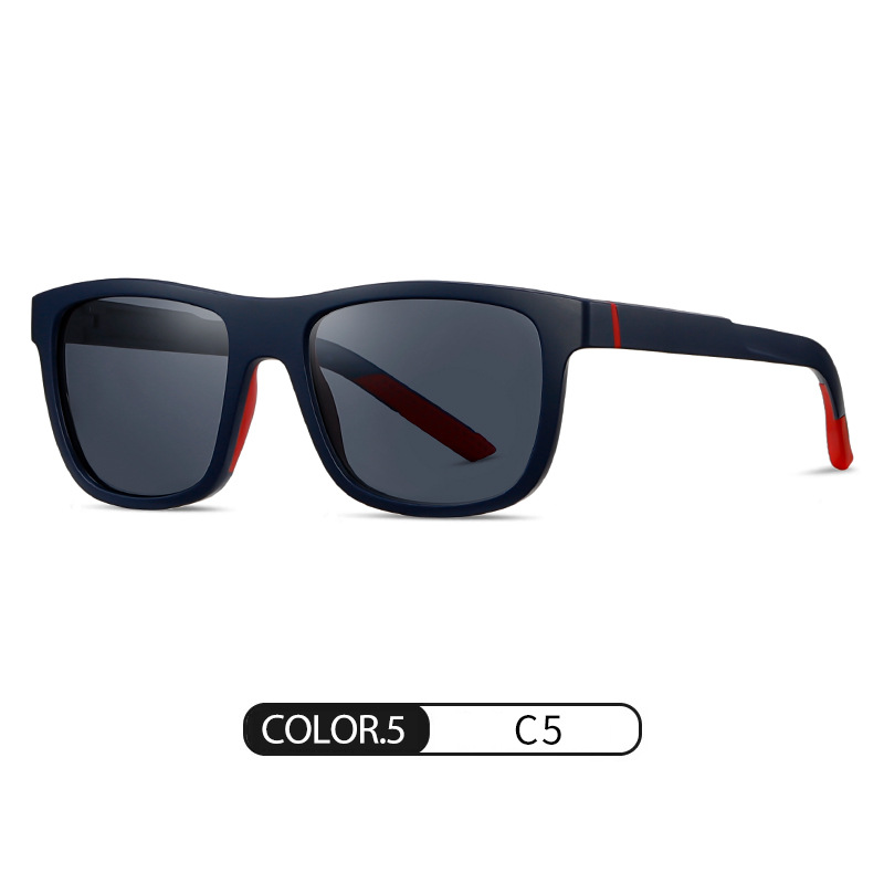 Nuevas gafas de sol polarizadas S12113 inyección de dos colores Gafas de sol de montura cuadrada de venta caliente transfronteriza Gafas de conducción al aire libre para hombres