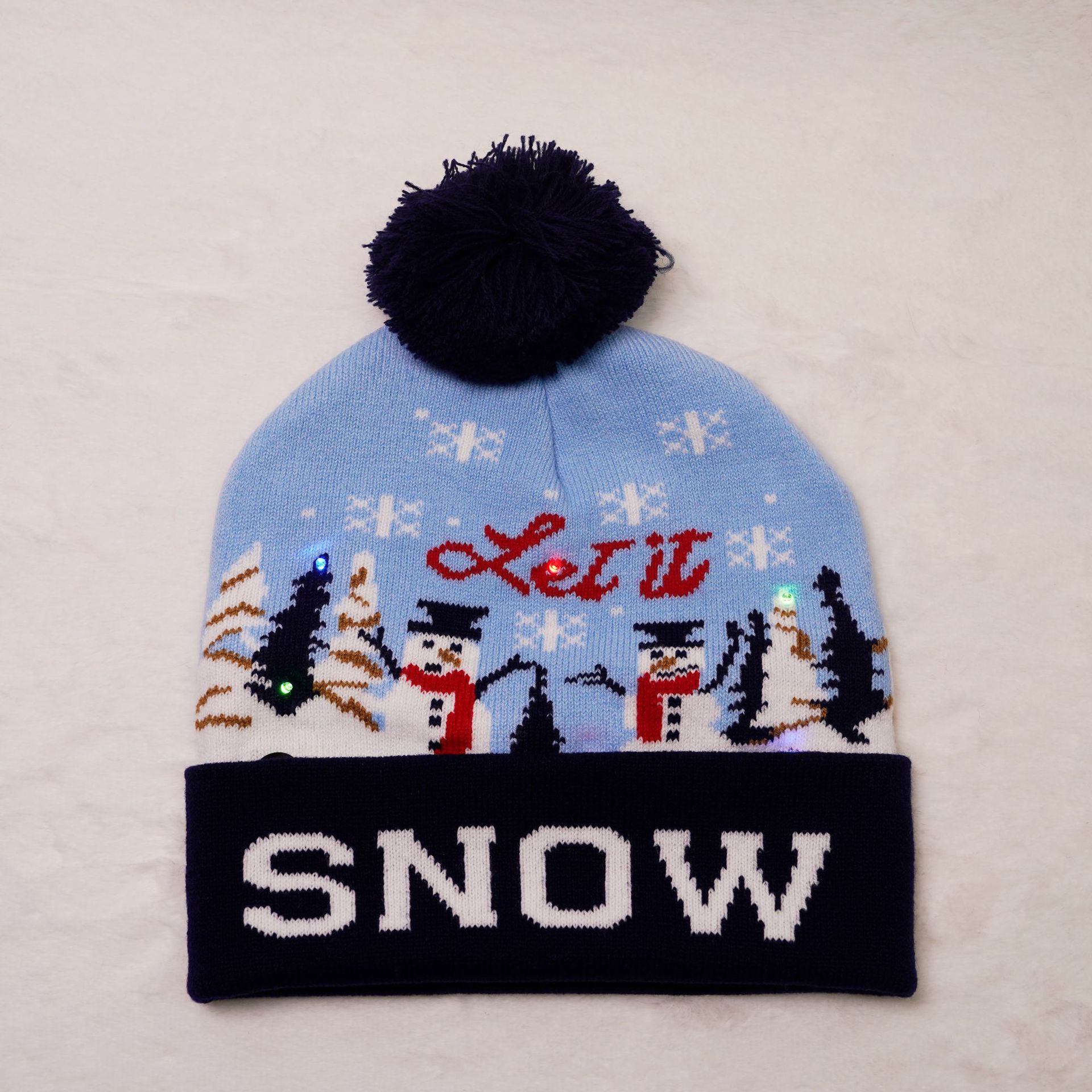 Unisex IG Style Santa Claus Snowman Elk Eaveless Wool Cap display picture 12