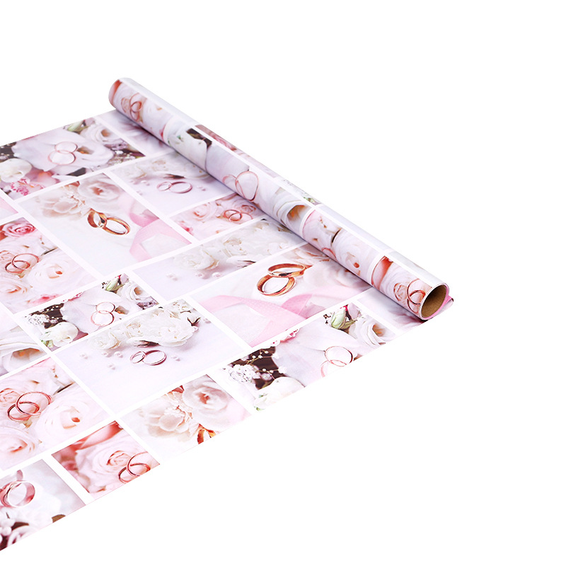 Transfronterizo Amazon nuevo romántico día de San Valentín papel de regalo 80g papel estucado papel de regalo de doble cara