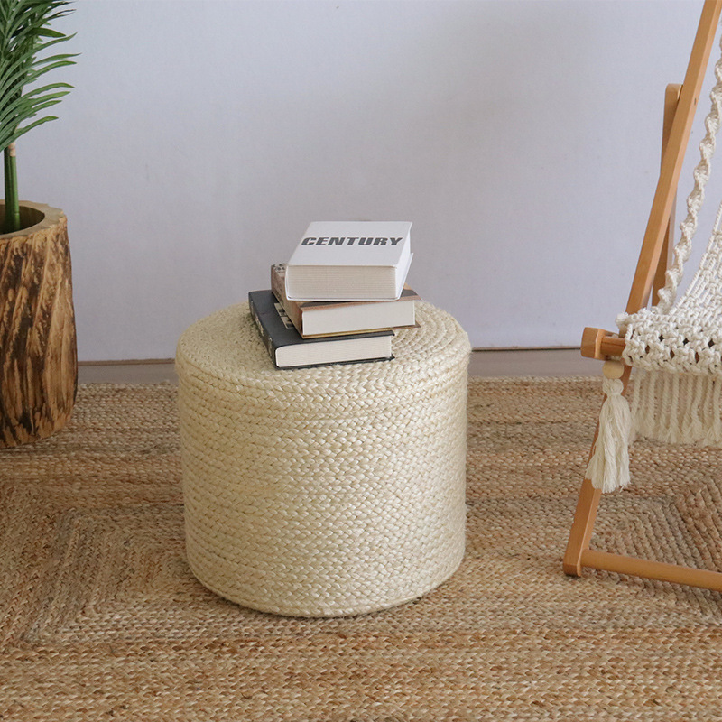 Cojín Futón de Yute Tejido para Silla de Oficina y Tatami