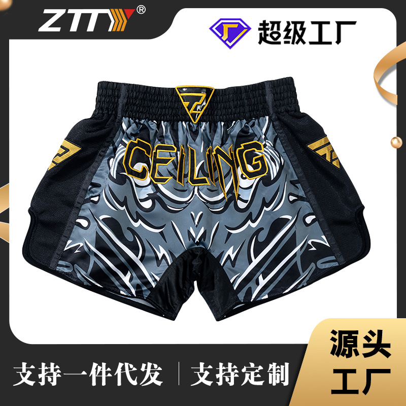ZTTY Thai Muay Thai UFC Training Combat Sanda Training Boxing Shorts MMA Fighting Shorts Fitness OEM/OD