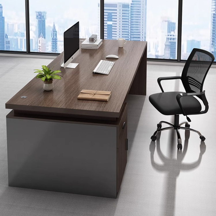 Desk Boss Desk Simple Modern Office Staff Desk Simple Computer Desk Workbench with Cabinet Corner Table