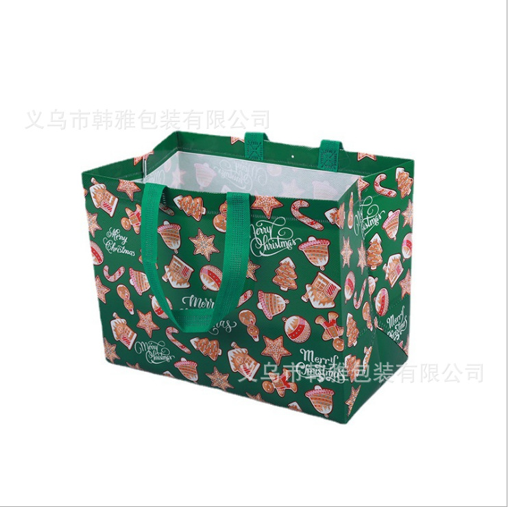 Transfronterizo Amazon spot recubierto de Navidad bolsa no tejida bolsa de compras bolsa de regalo fábrica de bolsos al por mayor