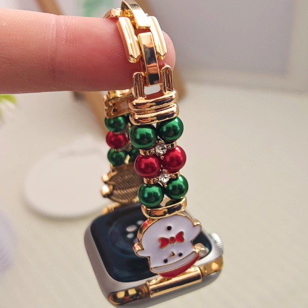 新款热销圣诞节手表带适用苹果applewatchs9表带小米华为手表表带