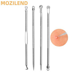 MOZILEND rose gold silver acne needle 4 piece set new packing