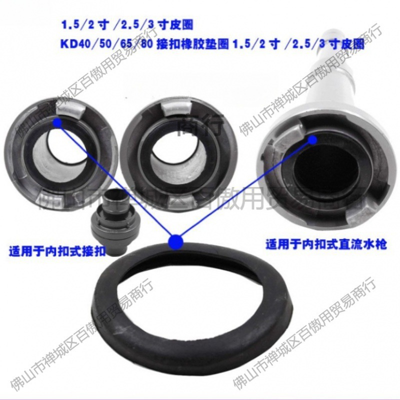 加厚消防接头垫子胶圈2寸50 3寸80 2寸半65水带接扣垫圈密封圈