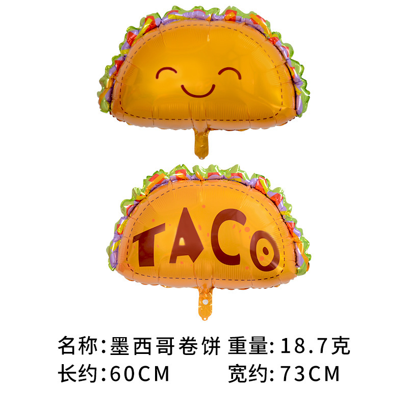 México fiesta de verano decoración fruta globo tropical cactus piña sandía taco fresa película de aluminio globo