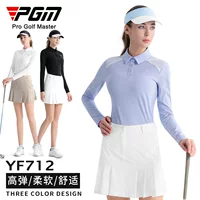 PGM гольф одежда женская летняя футболка с длинными рукавами рубашка POLO с высокой пулей топ с тонким и дышащим удобным спортивным костюмом