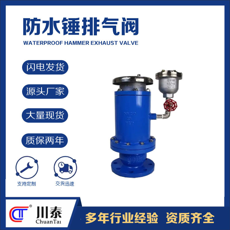 复合式防水锤排气阀高压不锈钢铸钢法兰水力控制阀生产厂家川泰