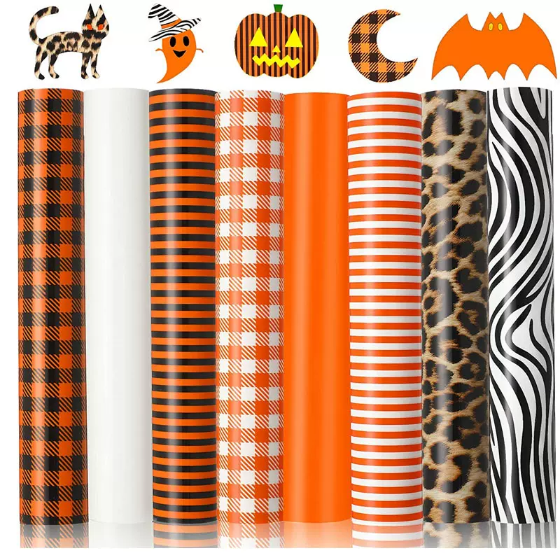 万圣节带回粘PU热转印刻字膜转印膜 烫印膜HTV热转印刻字膜DIY