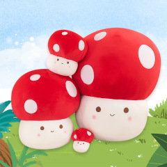 Cute simulated small mushrooms, exquisite red living room sofa, bedroom bedside ornaments, gifts for children and girls
