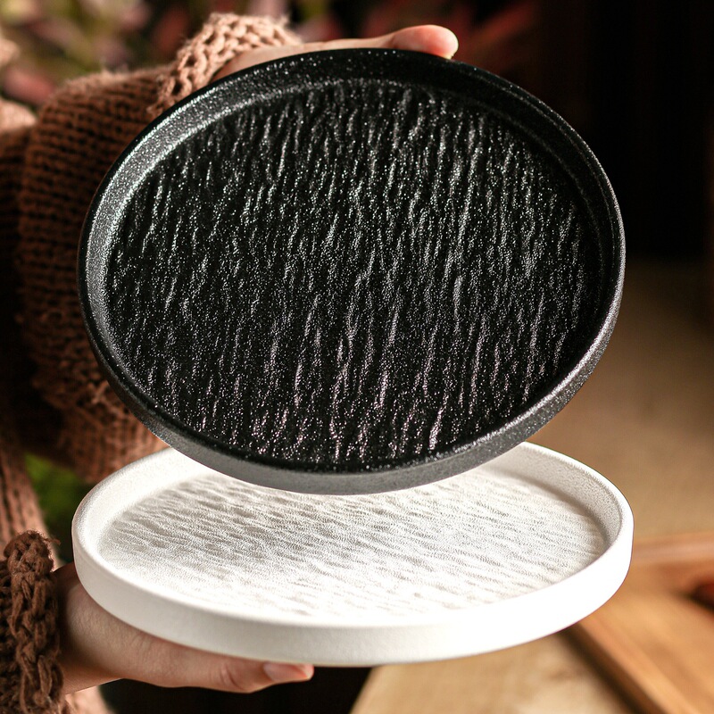 [Manufacturer Wholesale] Ceramic Western-Style Dinner Plates for Home Use, 2026 New Model Flat Plates with a High-End Feel, Steak Dinner Plates