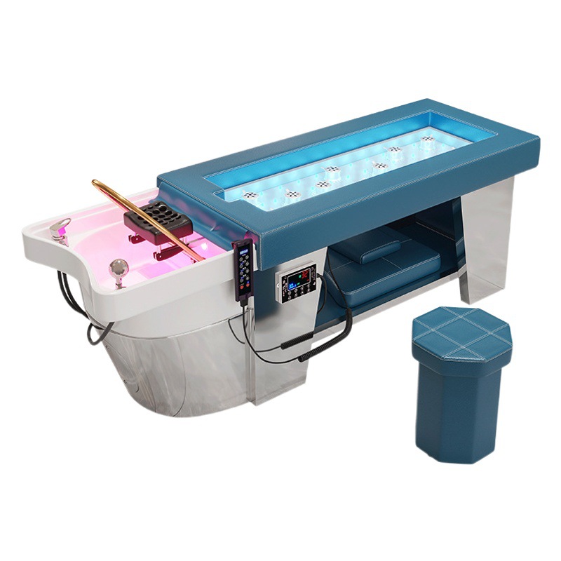Cabeza tailandesa Terapia champú cama barbería salón de belleza especial fumigación moxibustión de todo el cuerpo Hogar libre de humo cama de moxibustión de acero inoxidable