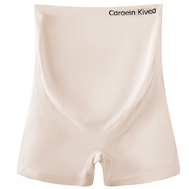 Examen de embarazo para mujeres embarazadas, soporte de cintura alta para el abdomen para evitar la luz durante el embarazo, no use ropa interior durante el embarazo, base corta sin costuras dos en uno, refrescante