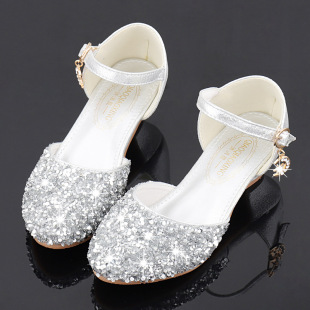 Children's footwear high heels for princess, children's bag, sandals, crystal, 2023 collection, Korean style