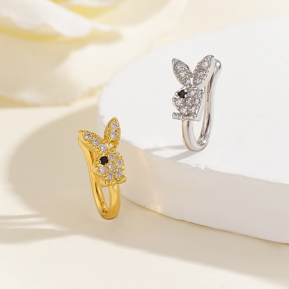 European Style Non-Piercing Nose Clip Snake Design Fashion Copper Zircon Nose Ornament detail image 8