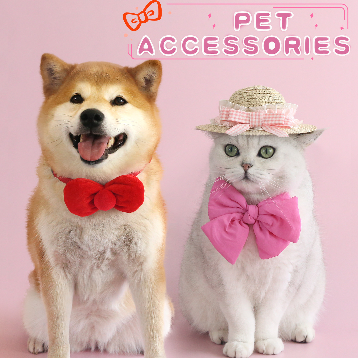 2025 cumpleaños de mascotas collar de arco super grande estereoscópico lindo Shiba perrito collar de corbata ajustable gato