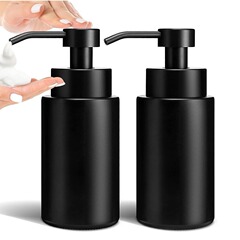 茶色の手指消毒剤発泡ボトルシャンプーシャワージェル詰め替えボトルソープディスペンサー 304 ステンレス鋼ムースプレス