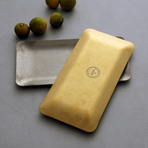 Japanese retro metal small plate gold and silver creative 304 stainless steel towel plate dessert plate jewelry storage plate