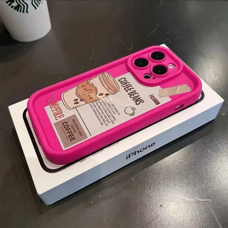 Nuevo café para iphone16 funda para teléfono móvil Apple 15promax/14 anti-caída 13pro/12 Europa y América 11x