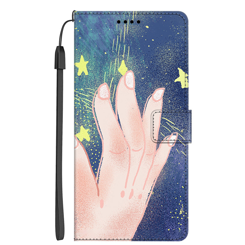 适用三星A10S手机皮套磁吸插卡仿皮疯马纹创新彩绘男女款厂家批发