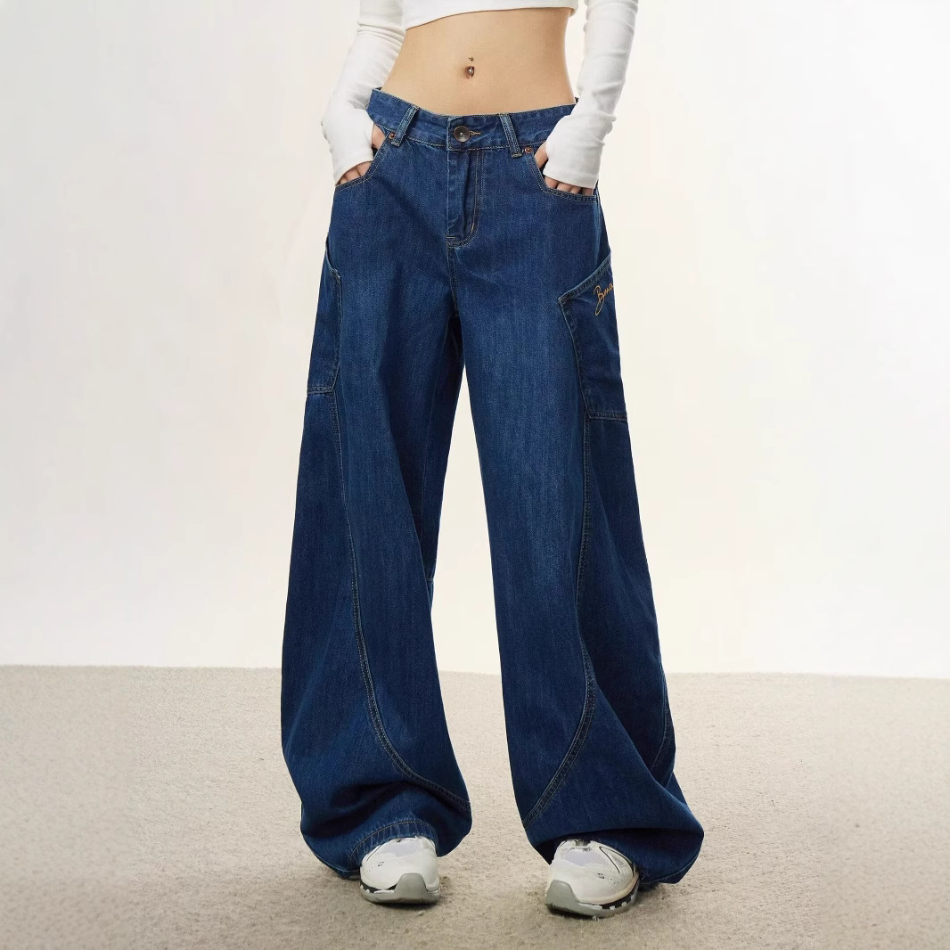 Tide, summer jeans hip-hop style, trend trousers