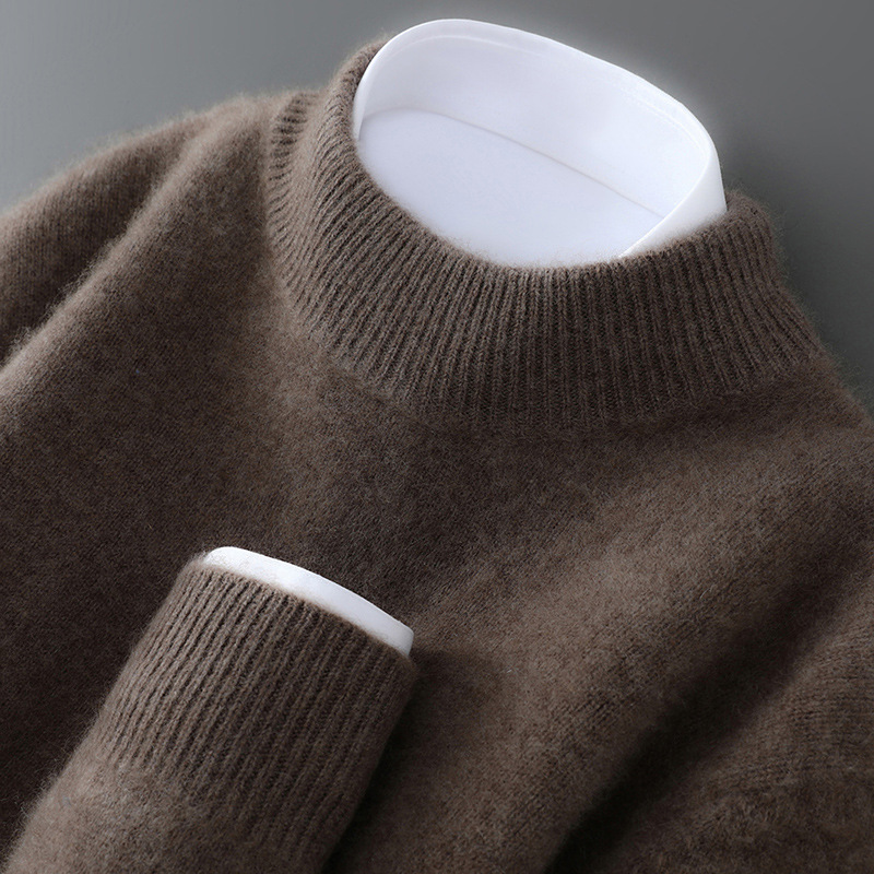Dark camel [half turtleneck]