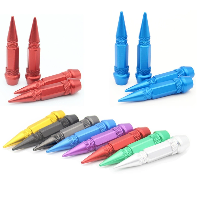 Автомобильный модифицированный мотоцикл, шина 45 мм, персонализированная универсальная крышка пулевидного клапана, заостренный клапан из алюминиевого сплава