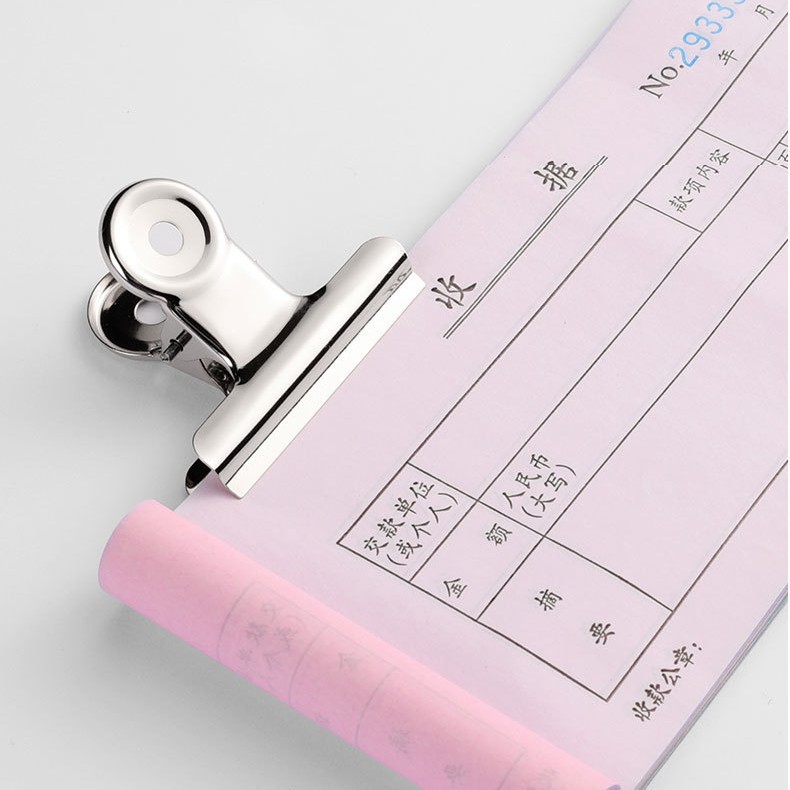 abrazadera de acero no es fácil de abrazadera de cola larga abrazadera de boletos de mano abrazadera de cuentas de papelería de oficina abrazadera de papel de prueba tipo montaña carpeta de archivos