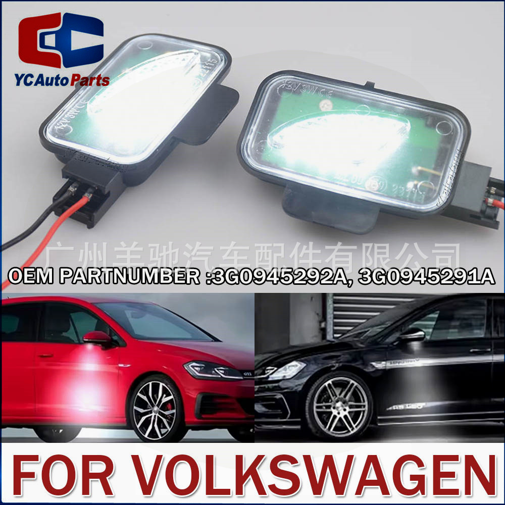 Aplicable a Volkswagen Passat B8 3G2 Variante A Espejo retrovisor de automóvil Luz de tierra LED Pozo de agua