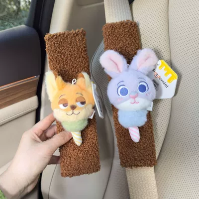 Protector Car Interior Decoration | Sürətlər qutusu və əl tormozu başlıqları - shoulder-pads-brown-velvet-genuine-judy-nick-marshmallow-two