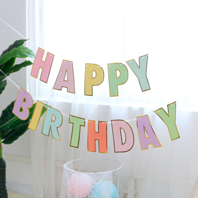 Macaron FELIZ CUMPLEAÑOS tire bandera FELIZ CUMPLEAÑOS niños adultos CUMPLEAÑOS FIESTA DE CUMPLEAÑOS vestir suministros