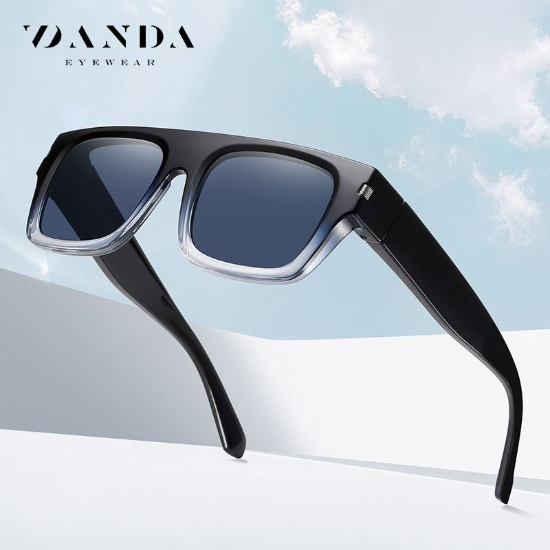 Nueva miopía gafas polarizadas gafas de sol cuadradas de los hombres ultra-ligero TR7527 push-up desplegable miopía gafas de sol